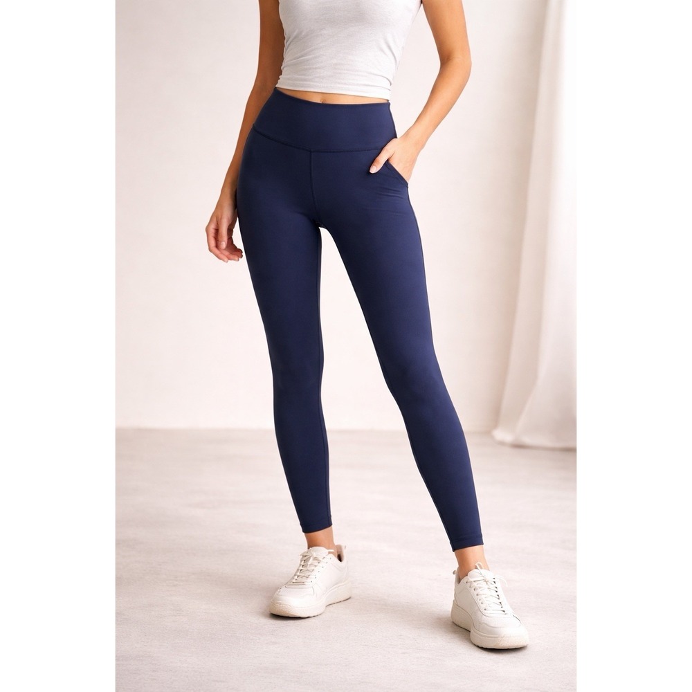 Lululemon Leggings Women's 6 Navy Blue High Rise Athletic Yoga Pants Athleisure